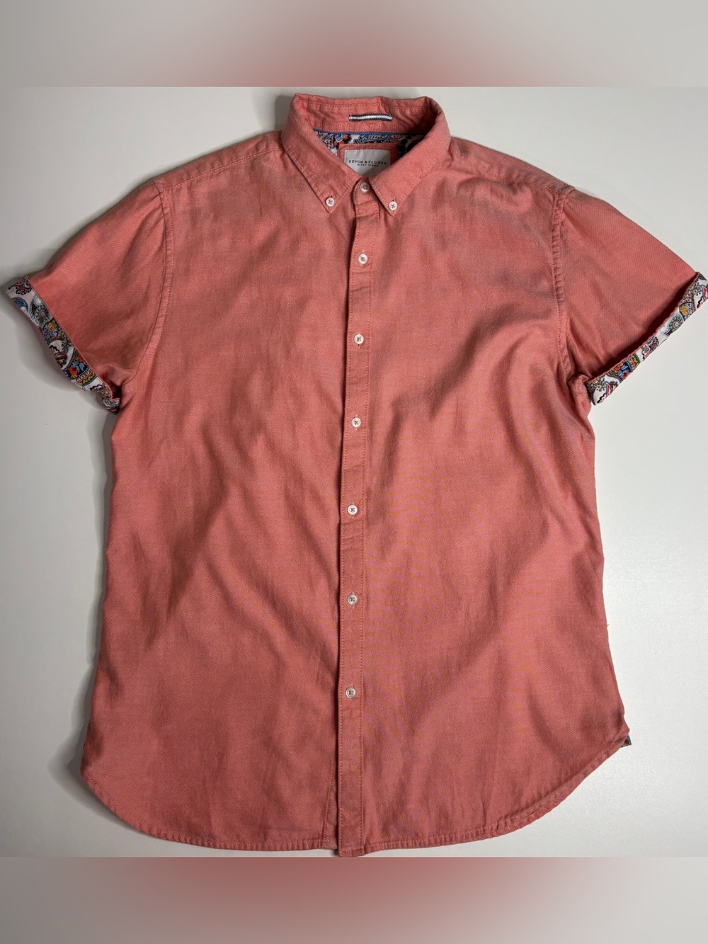 Denim & Flower Ricky Singh Coastal Preppy Resort Shirt M Beachy Dadcore